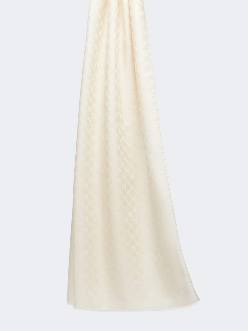 Max Mara Max Mara Women's Beige Cotton Silk Wool Scarf - World Class Fashion