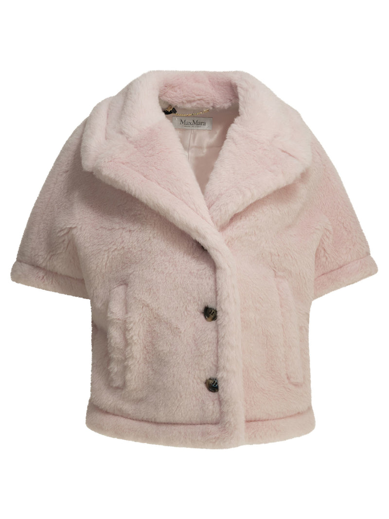 Max Mara Abrigo corto de mezcla de alpaca y lana Max Mara, rosa - World Class Fashion