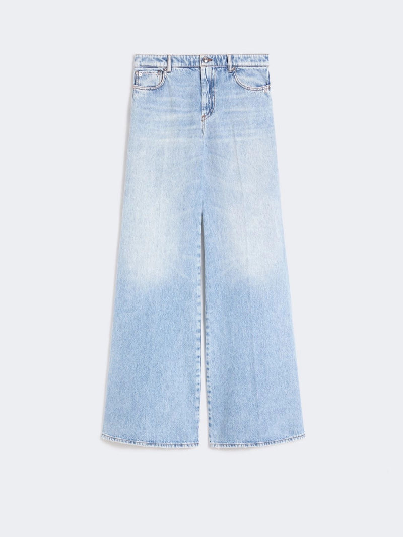 Max Mara Sportmax Max Mara Sportmax Wide Leg Jeans Light Blue - World Class Fashion