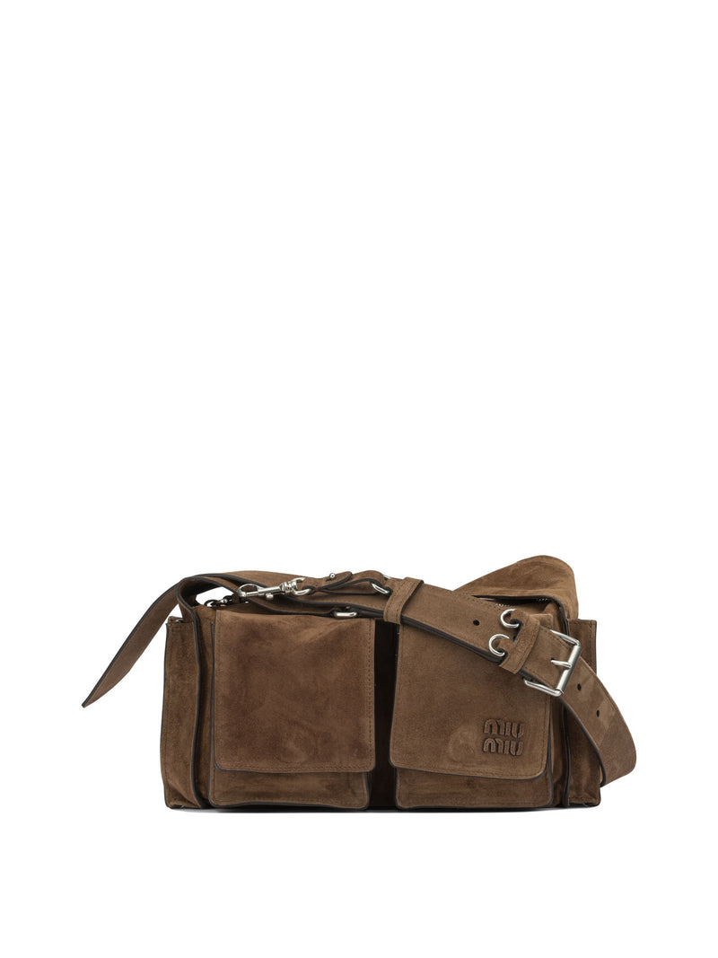 Miu Miu Miu Miu Utilitaire Small Crossbody Bag Brown - World Class Fashion