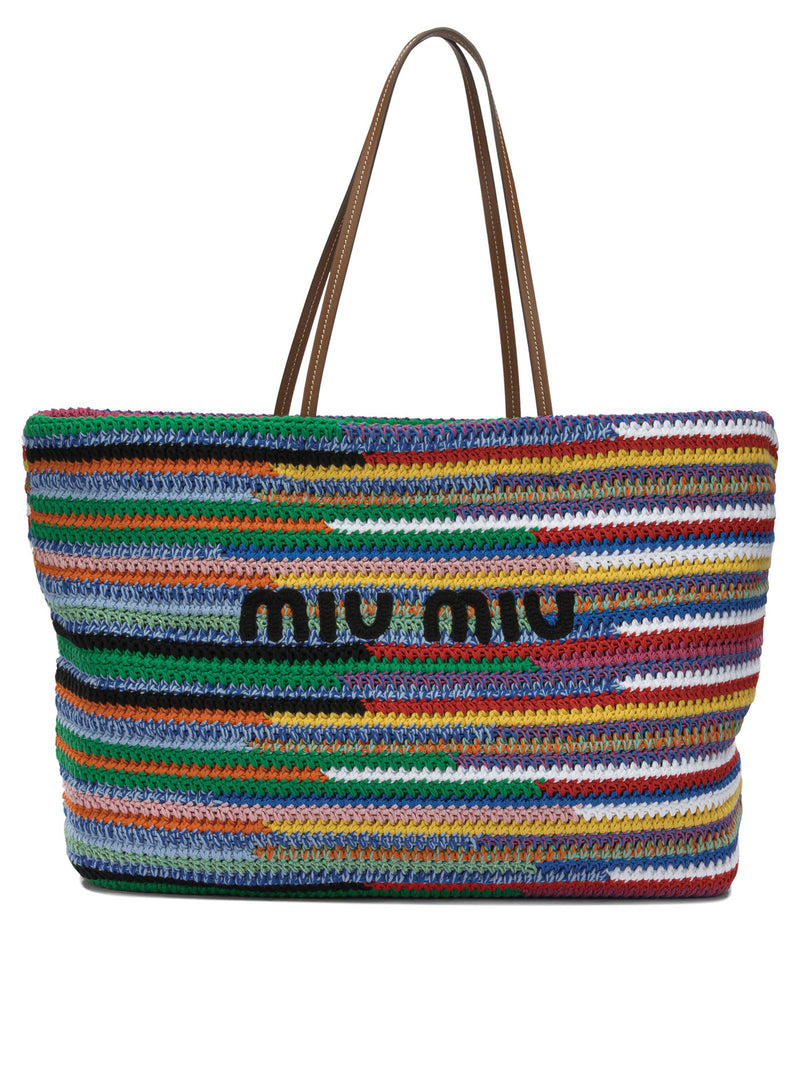 Miu Miu Miu Miu Large Crochet Shoulder Bag - World Class Fashion