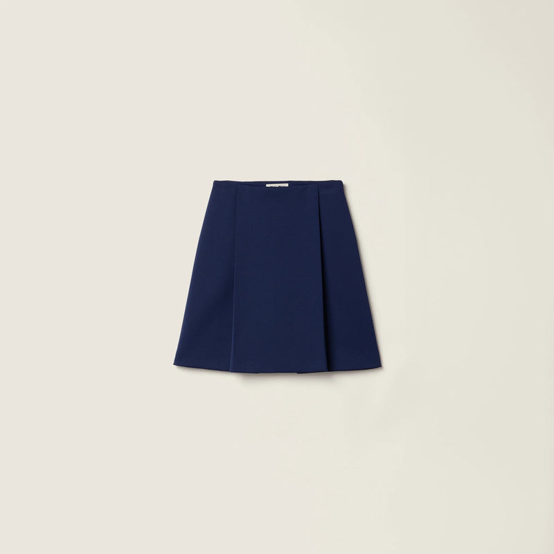 Miu Miu Minifalda Miu Miu de punto técnico azul - World Class Fashion