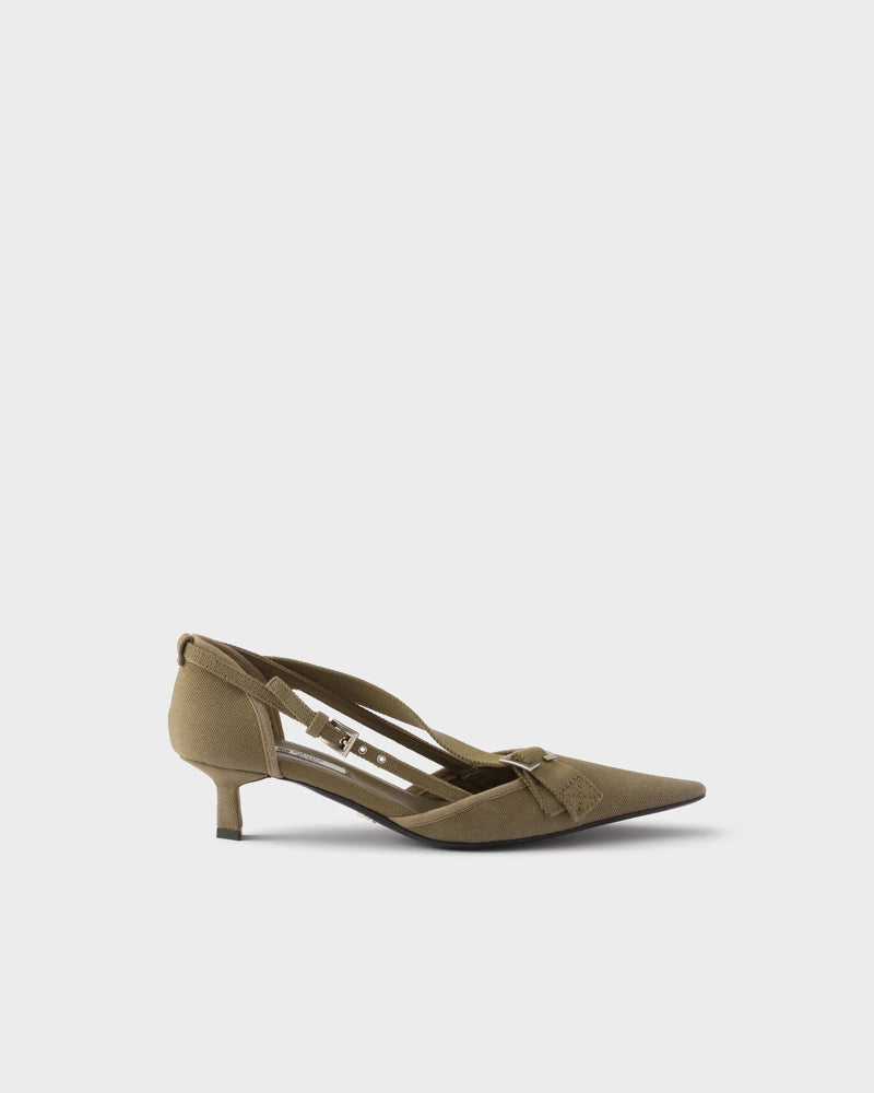 Prada Prada Brown Canvas Pumps - World Class Fashion