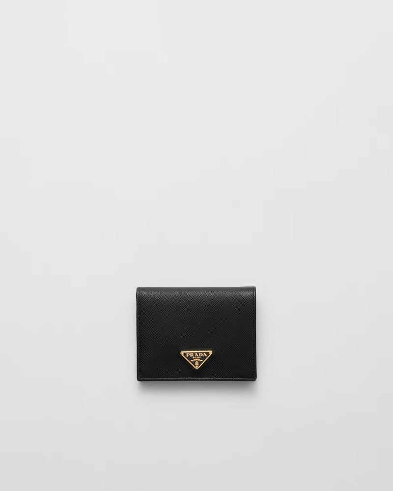 Prada Prada Saffiano Leather Wallet Black Women - World Class Fashion