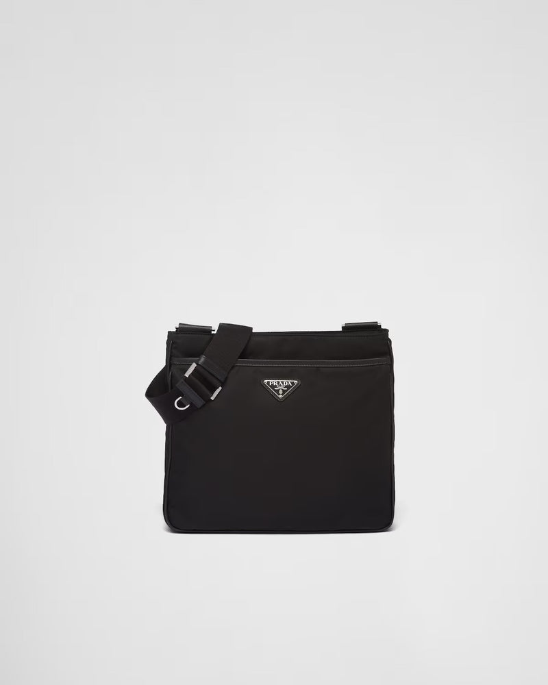 Prada Prada Re-nylon Saffiano Leather Crossbody Bag Black - World Class Fashion