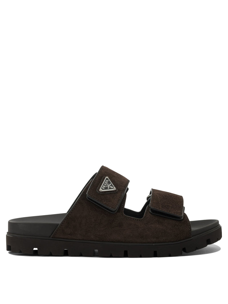 Prada Prada Suede Slides Black Men - World Class Fashion