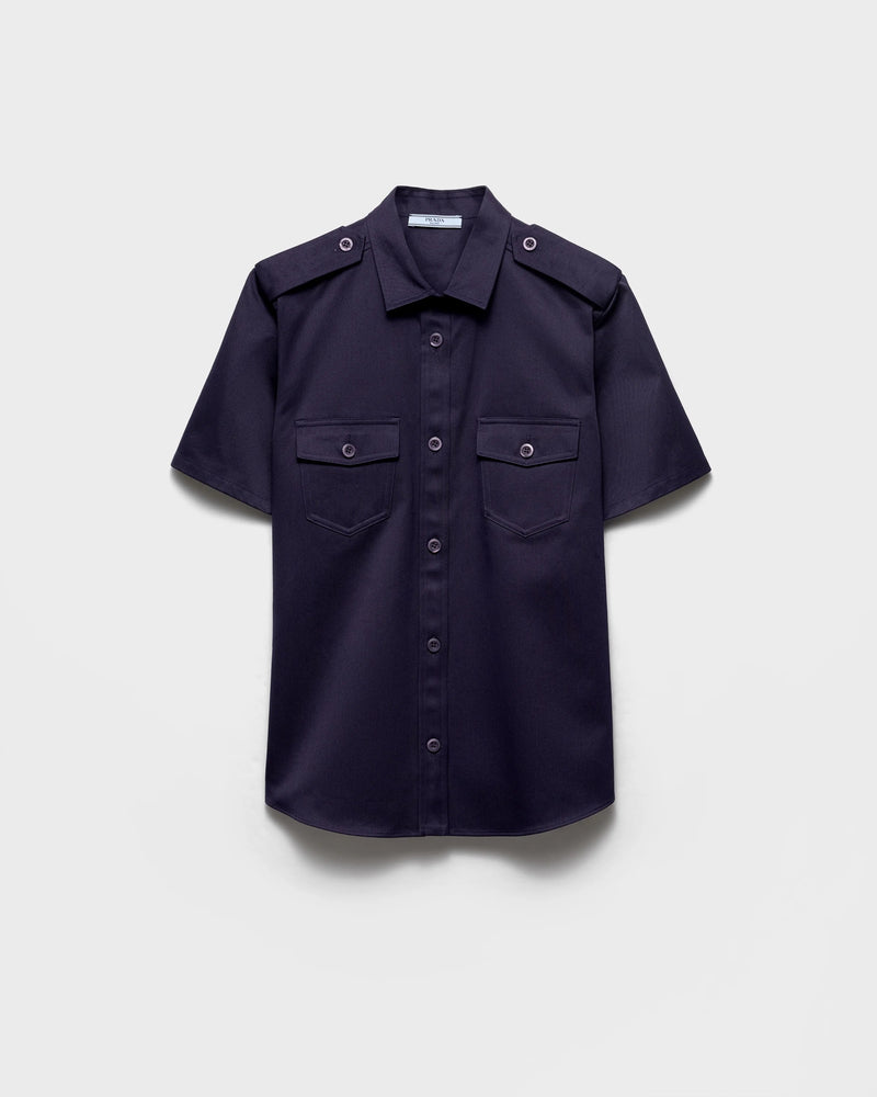 Prada Prada Cotton Short Sleeves Shirt Blue Women - World Class Fashion