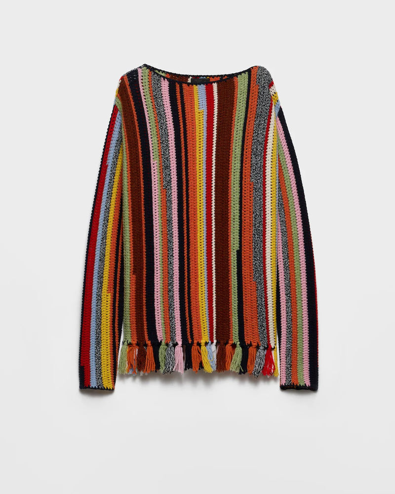 Prada Sudadera de punto multicolor para hombre con cuello redondo Prada - World Class Fashion