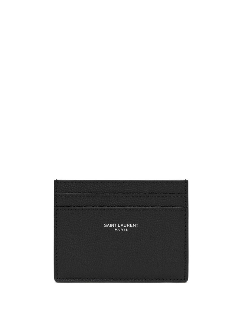 Saint Laurent Saint Laurent Calfskin Card Holder Black - World Class Fashion