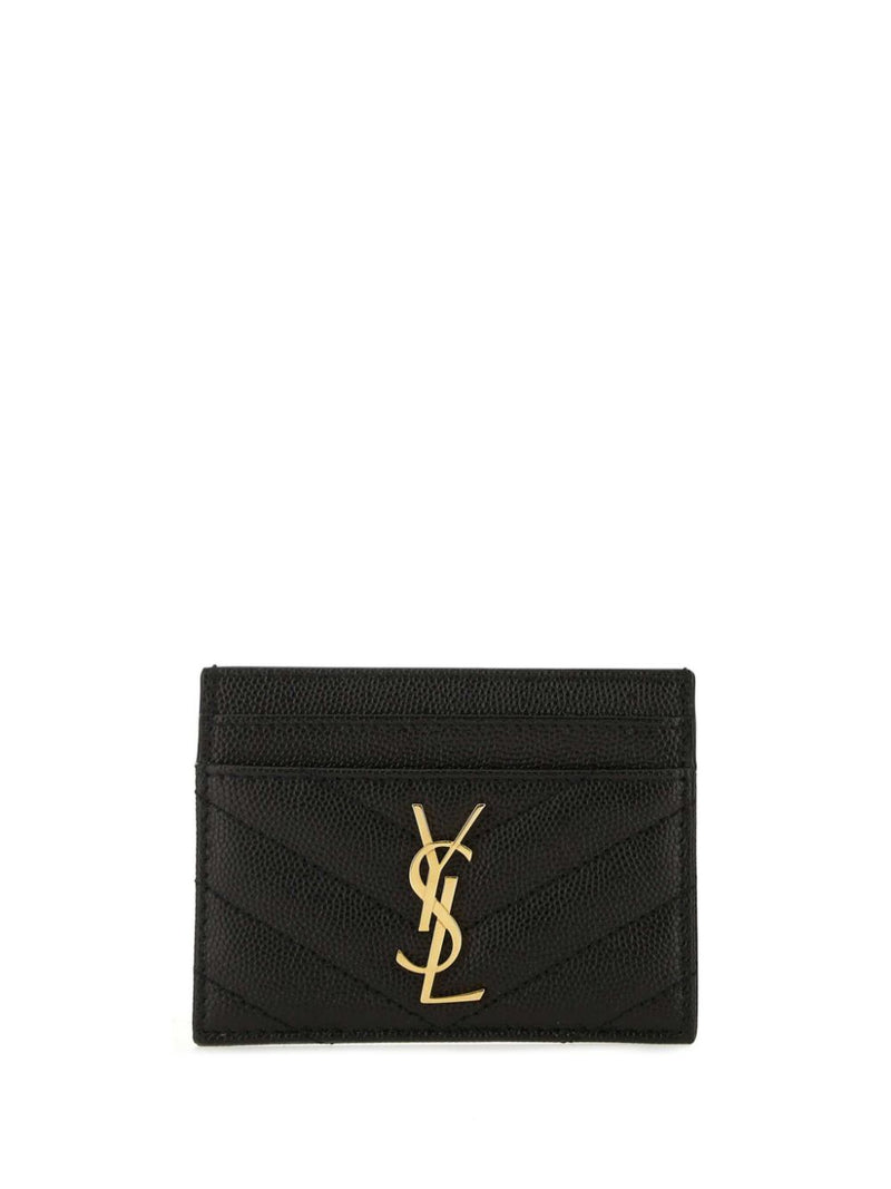 Saint Laurent Tarjetero Saint Laurent Cassandre Matelassé Negro - World Class Fashion