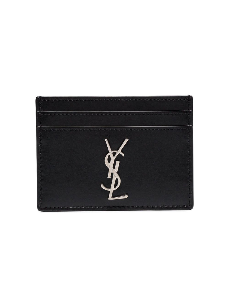 Saint Laurent Saint Laurent Calfskin Card Holder Black Men - World Class Fashion