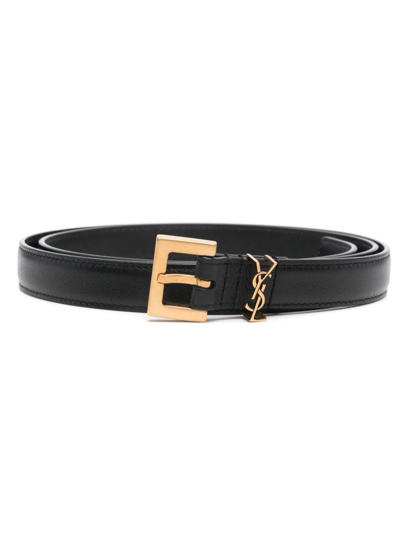 Saint Laurent Saint Laurent Cassandre Belt Black Women - World Class Fashion