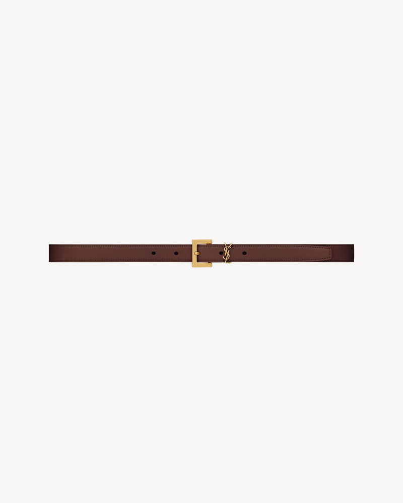 Saint Laurent Saint Laurent Cassandre Leather Belt - World Class Fashion