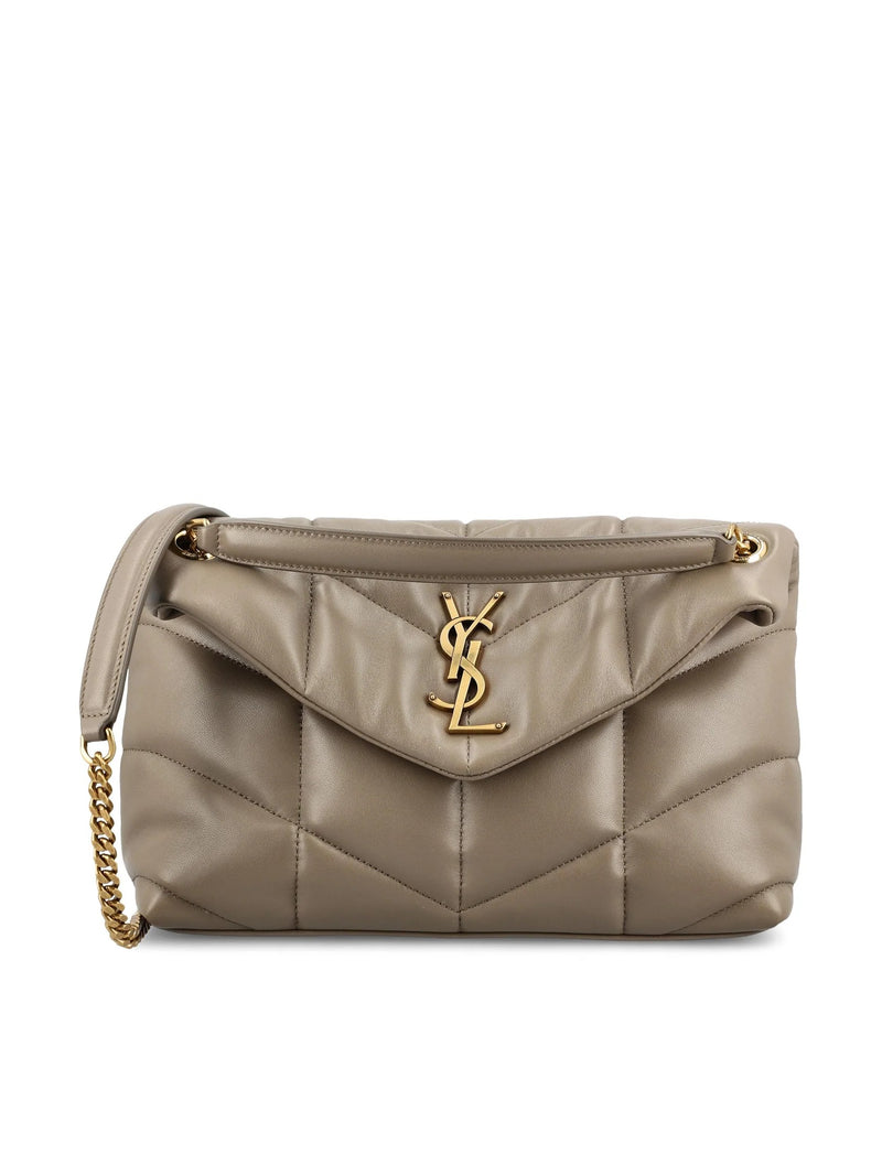 Saint Laurent Saint Laurent Puffer Medium Shoulder Bag Brown - World Class Fashion