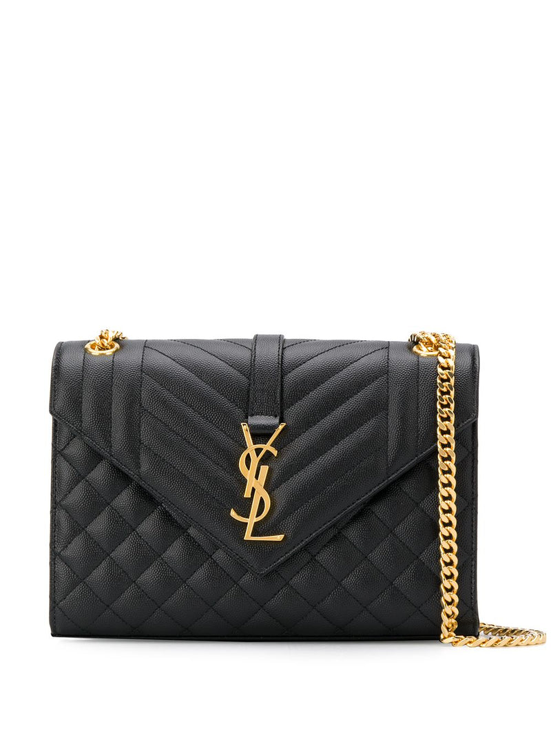 Saint Laurent Bolso cruzado pequeño Envelope de Saint Laurent en negro - World Class Fashion