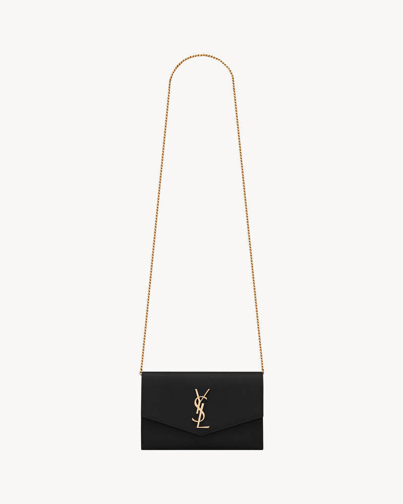 Saint Laurent Saint Laurent Uptown Pouch With Chain Black - World Class Fashion