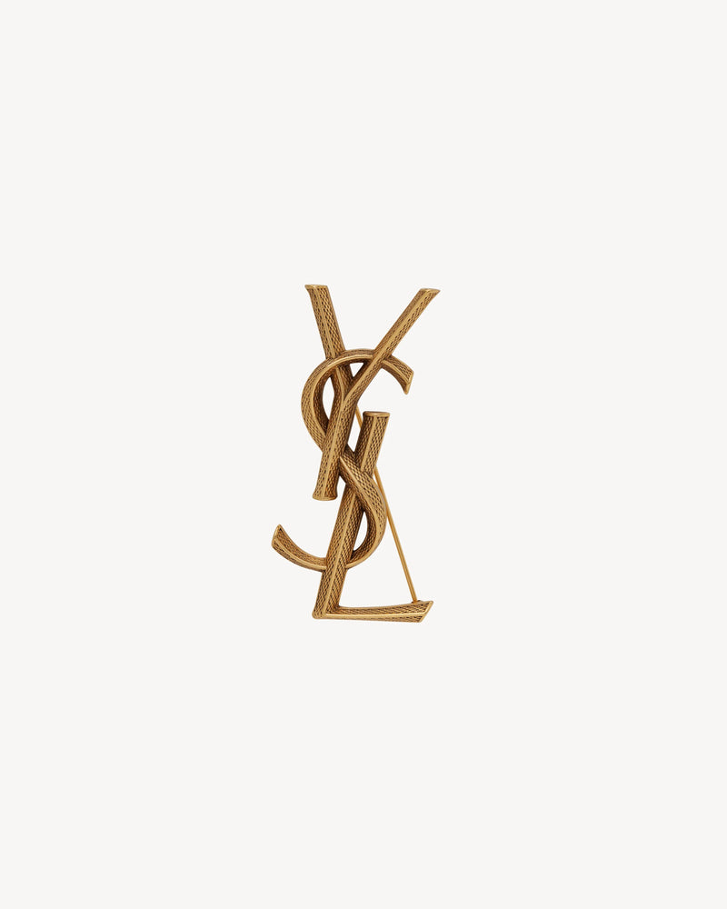 Saint Laurent Saint Laurent Cassandre Snake Pin Gold - World Class Fashion