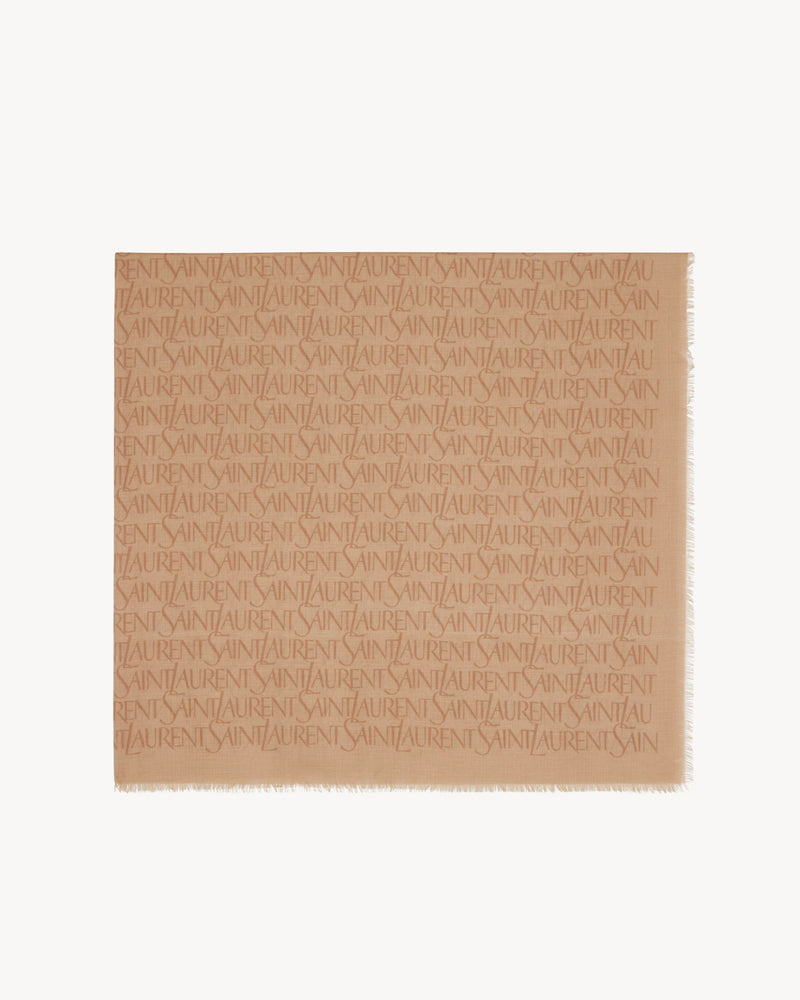 Saint Laurent Saint Laurent Modal Cashmere Scarf Beige Women - World Class Fashion