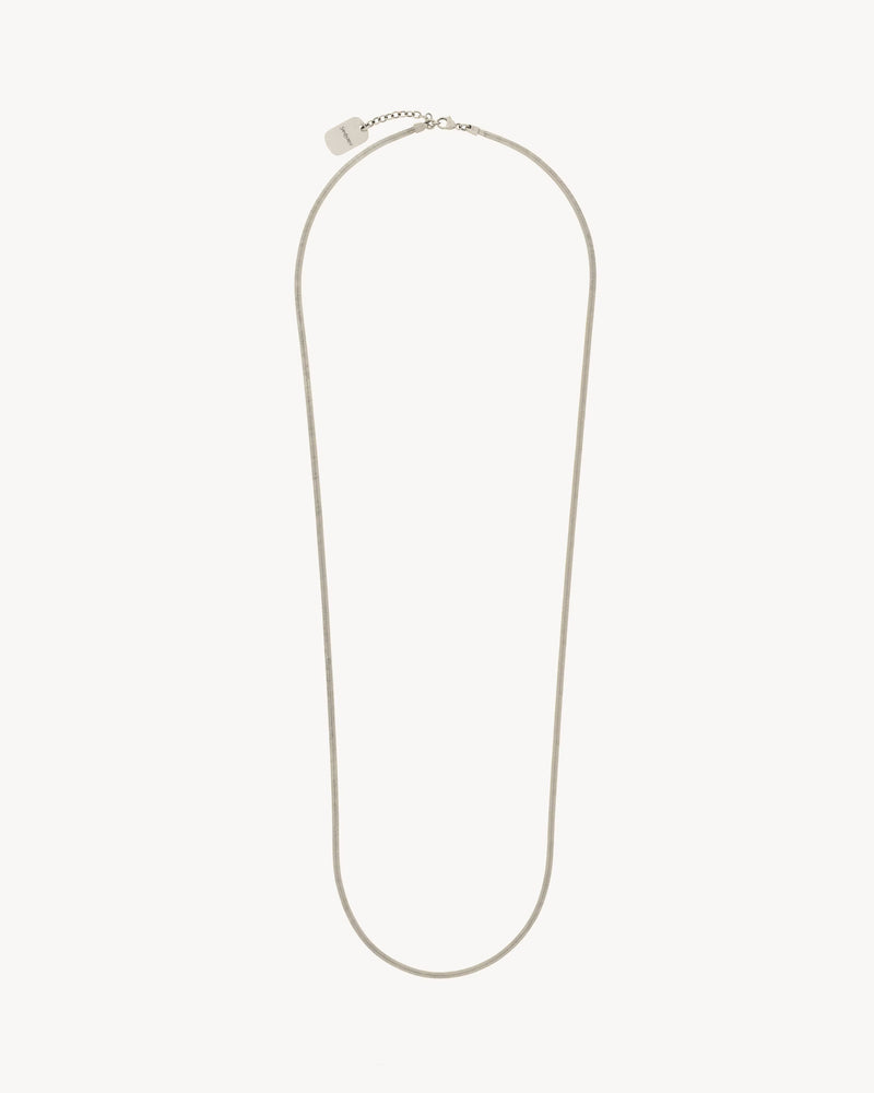Saint Laurent Saint Laurent Brass Chain Necklace Silver Men - World Class Fashion