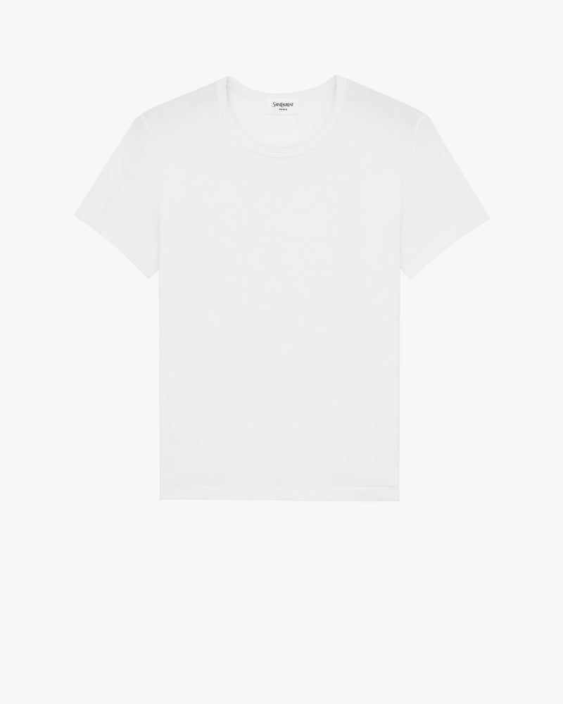 Saint Laurent Saint Laurent Cotton Modal T-shirt White - World Class Fashion