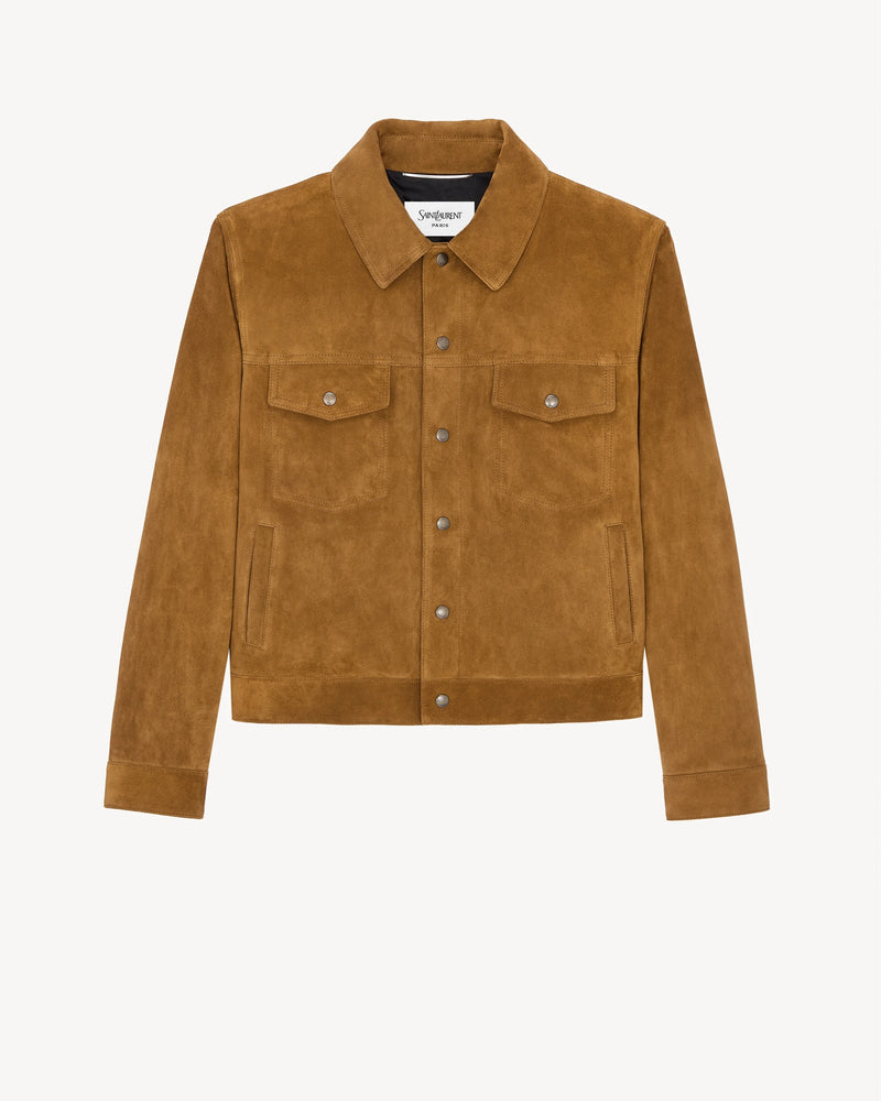 Saint Laurent Saint Laurent Leather Jacket Brown Men - World Class Fashion