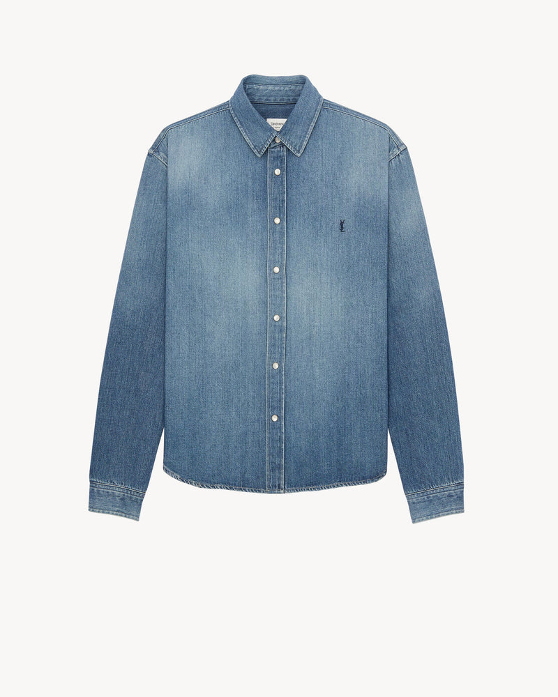 Saint Laurent Saint Laurent Denim Shirt Blue Men - World Class Fashion
