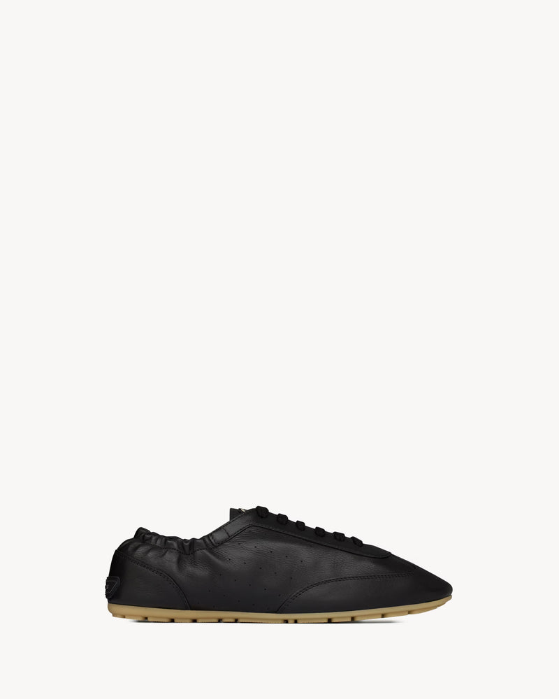 Saint Laurent Saint Laurent Lewis Leather Sneakers Black - World Class Fashion