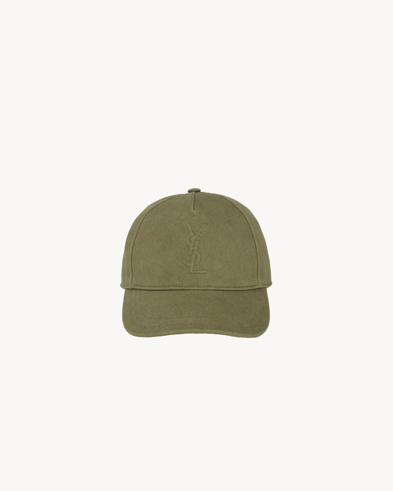 Saint Laurent Saint Laurent Cassandre Baseball Hat Green - World Class Fashion