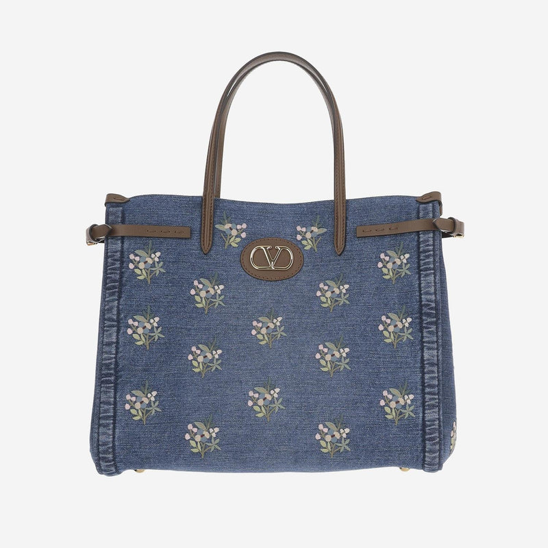 Valentino Garavani Bolso de mano mediano Valentino Garavani Antibes azul claro - World Class Fashion