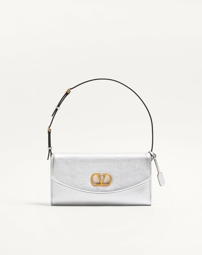 Valentino Garavani Bolso de hombro pequeño Devain Valentino Garavani plateado - World Class Fashion
