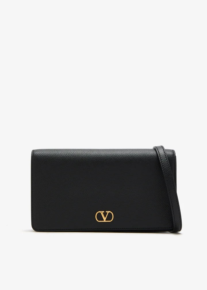 Valentino Garavani Valentino Garavani Vlogo Signature Crossbody Bag Black - World Class Fashion