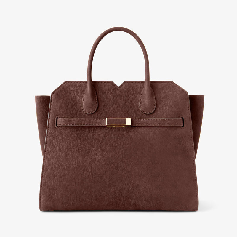 Valextra Bolso de mano mediano Senso de Valextra Milano, color marrón - World Class Fashion