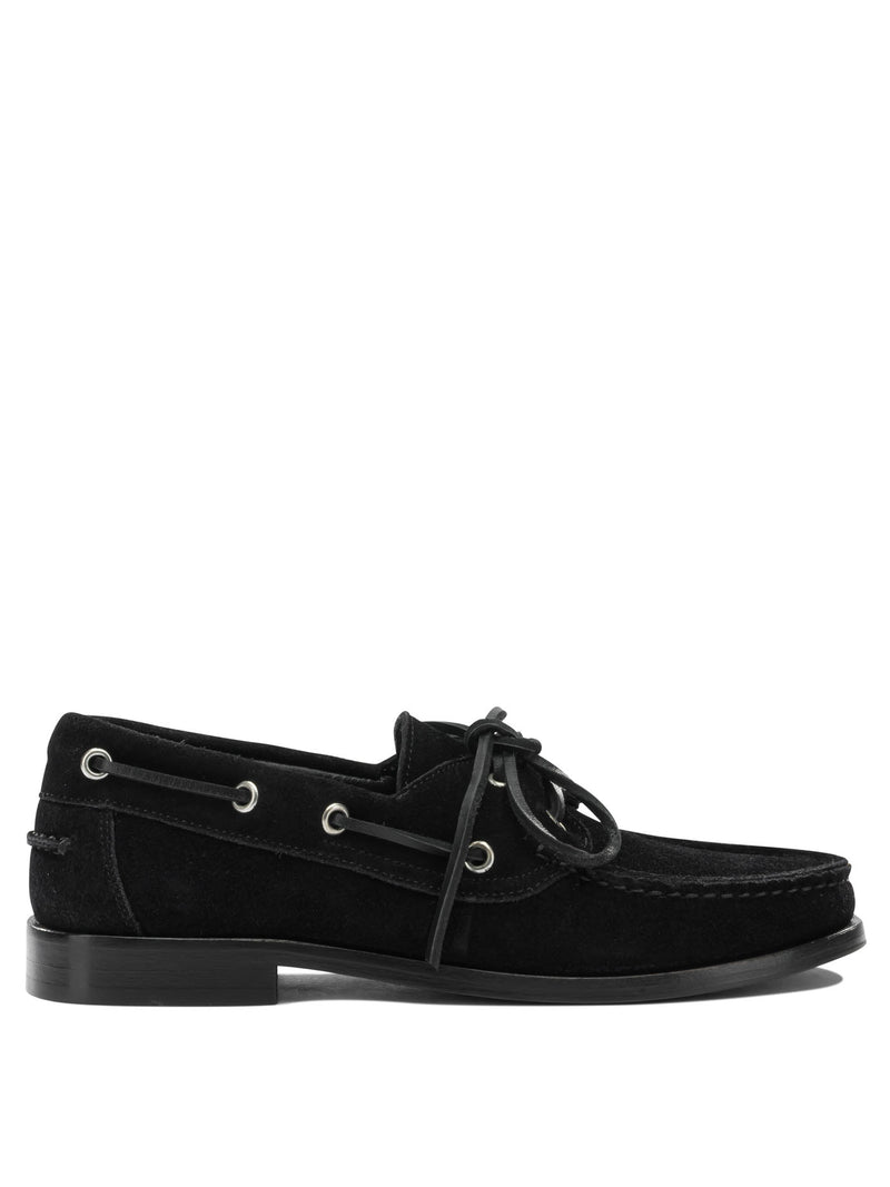 Aeyde Aeyde Harris Cow Suede Leather Loafers Black - World Class Fashion