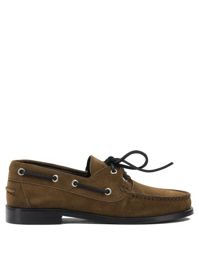 Aeyde Aeyde Harris Cow Suede Leather Tobacco Brown Women Loafers - World Class Fashion