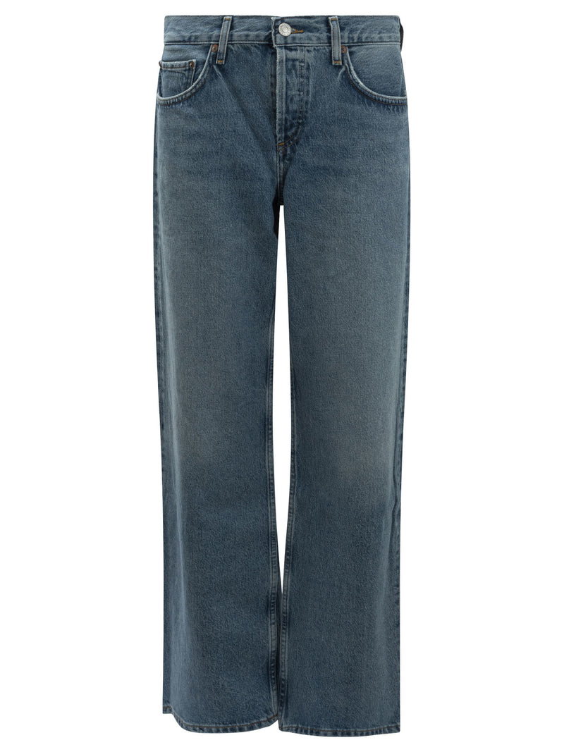 Agolde Agolde Wide Leg Jeans Light Blue Women - World Class Fashion