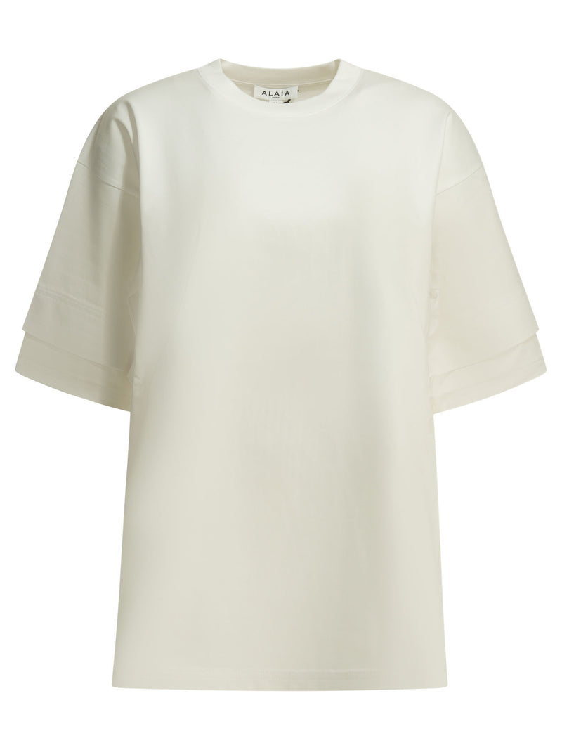 Alaia Alaïa Crew-Neck T-Shirt White Women - World Class Fashion