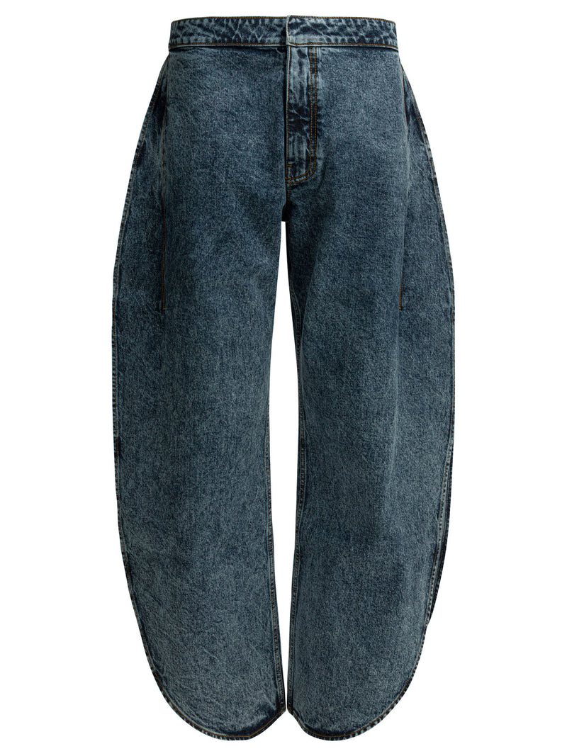 Alaia Alaïa Wide Leg Jeans Light Blue Women - World Class Fashion