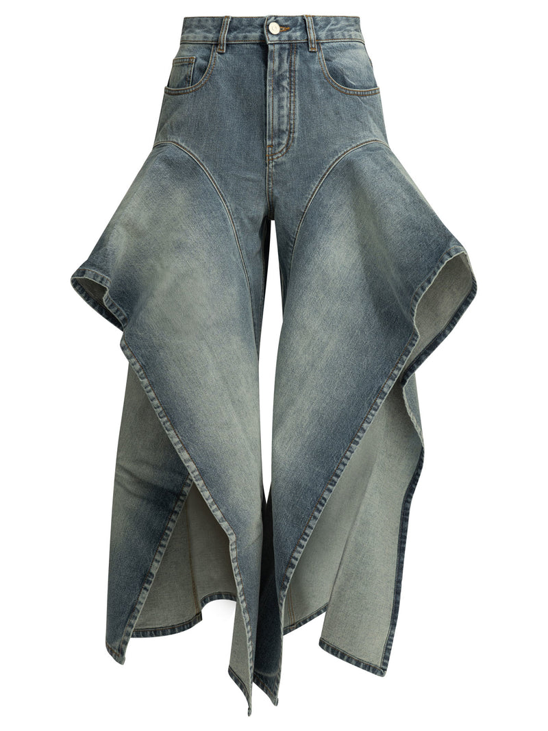 Alaia Alaïa Wide Leg Jeans Light Blue Women - World Class Fashion
