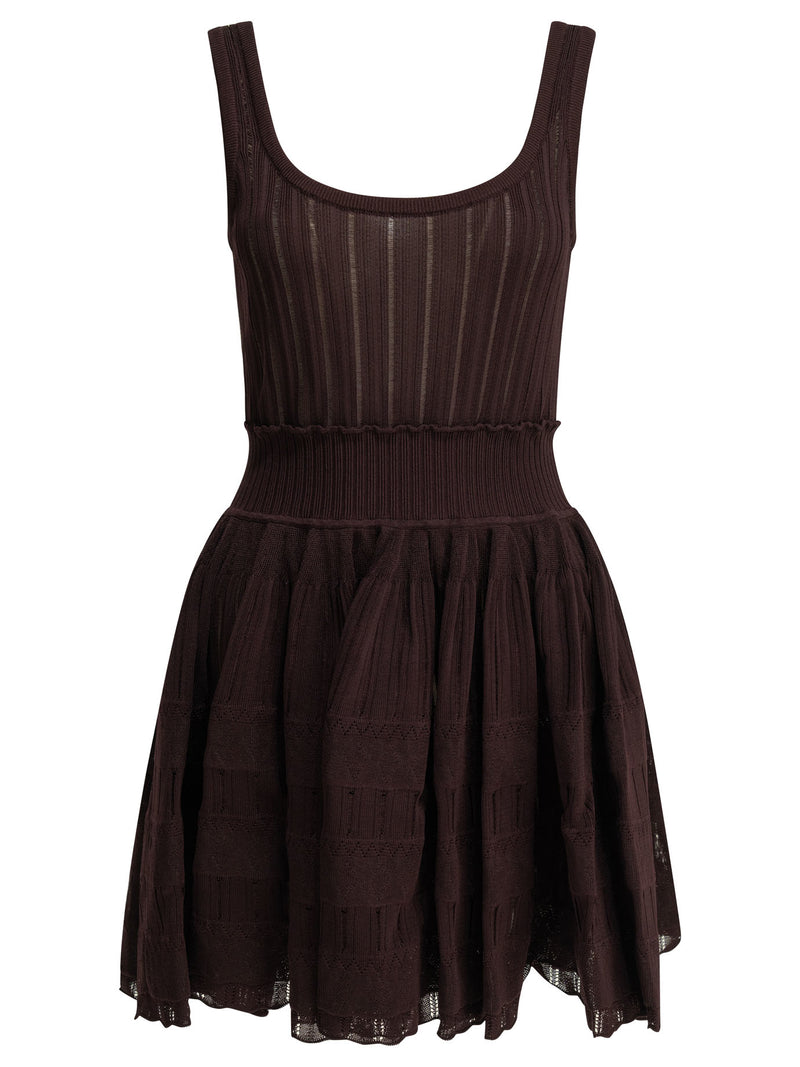 Alaia Vestido corto Crinoline Alaïa burdeos para mujer - World Class Fashion