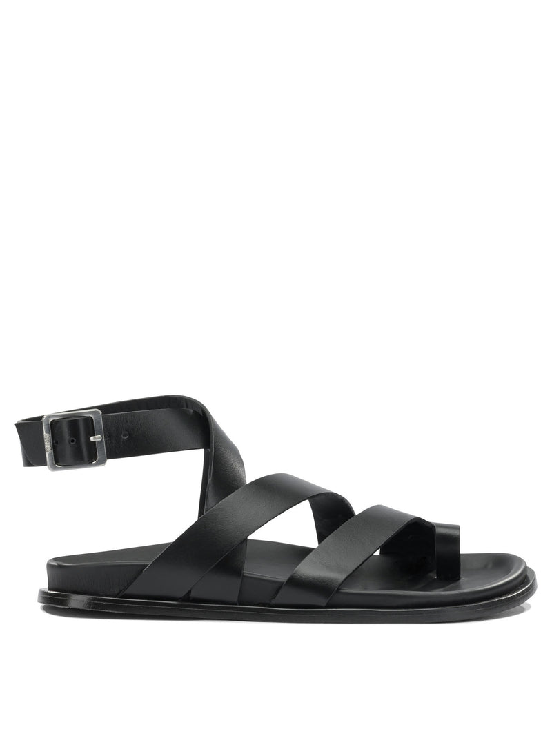 Alohas Alohas Black Leather Women Sandals - World Class Fashion
