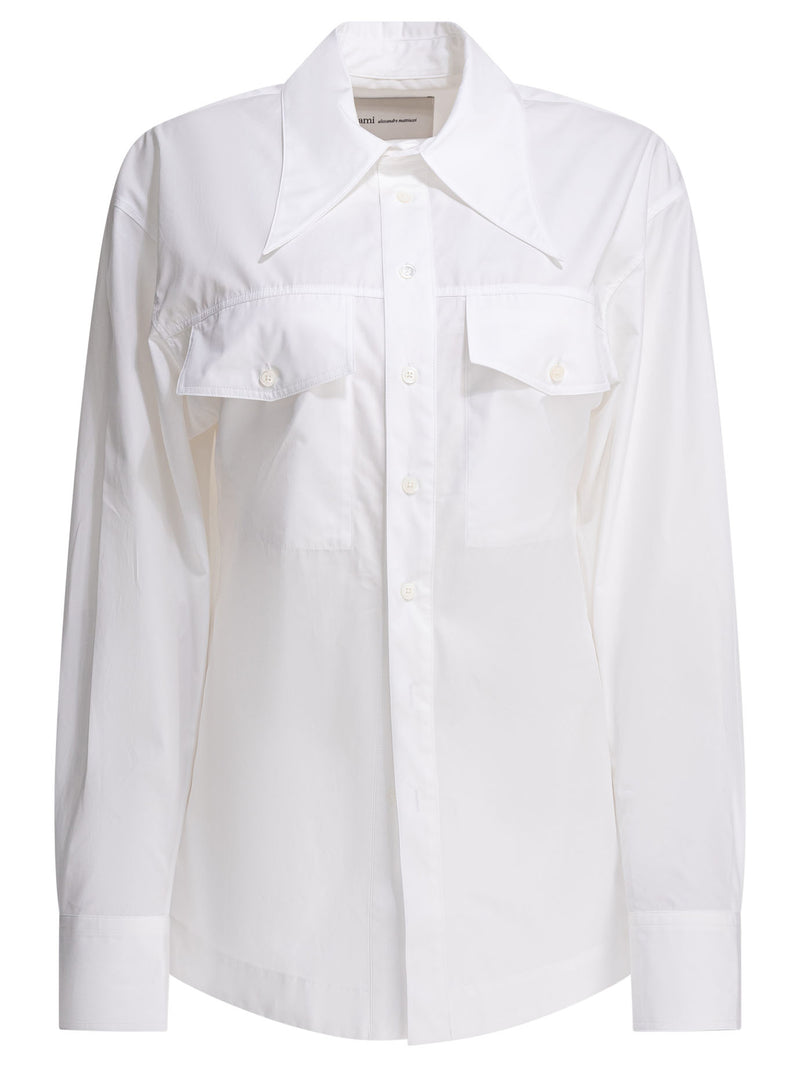 AMI Paris AMI Paris Cotton Casual Shirt White Women - World Class Fashion