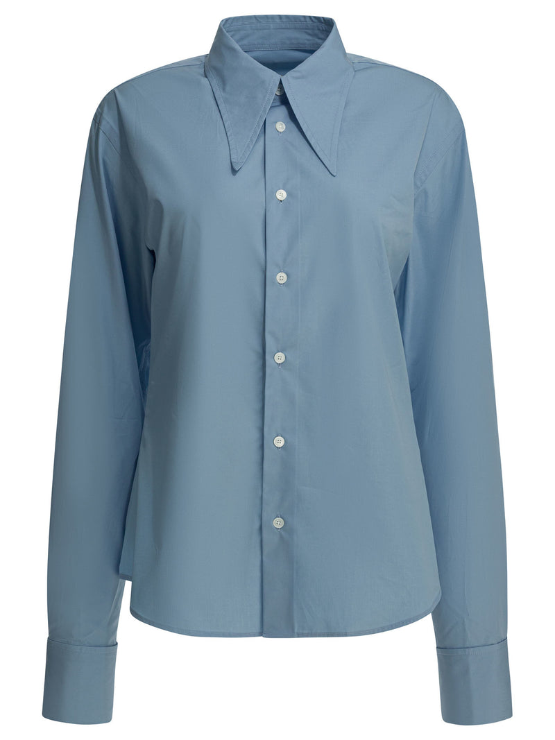 AMI Paris AMI Paris Women's Blue Cotton Shirt - World Class Fashion
