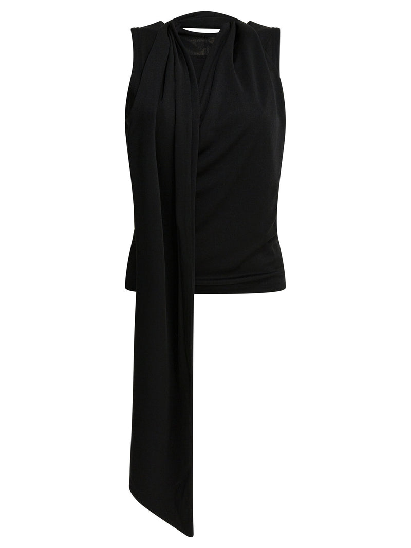 AMI Paris AMI Paris Women's Black Viscose Polyamide Top - World Class Fashion