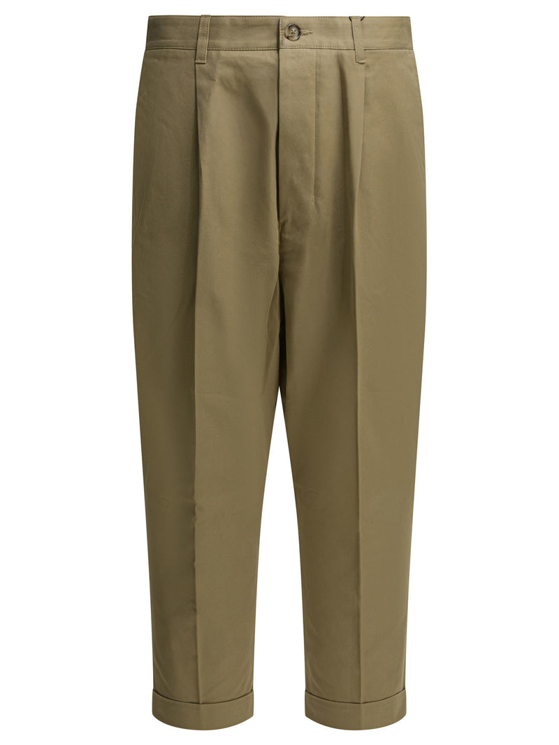AMI Paris Pantalones de algodón AMI Paris beige para hombre - World Class Fashion