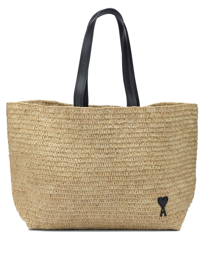 AMI Paris AMI Paris Bolso de hombro grande Ami De Coeur Beige - World Class Fashion