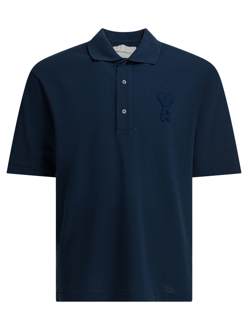 AMI Paris Ami Paris Polo Shirt With Buttons And Logo - World Class Fashion