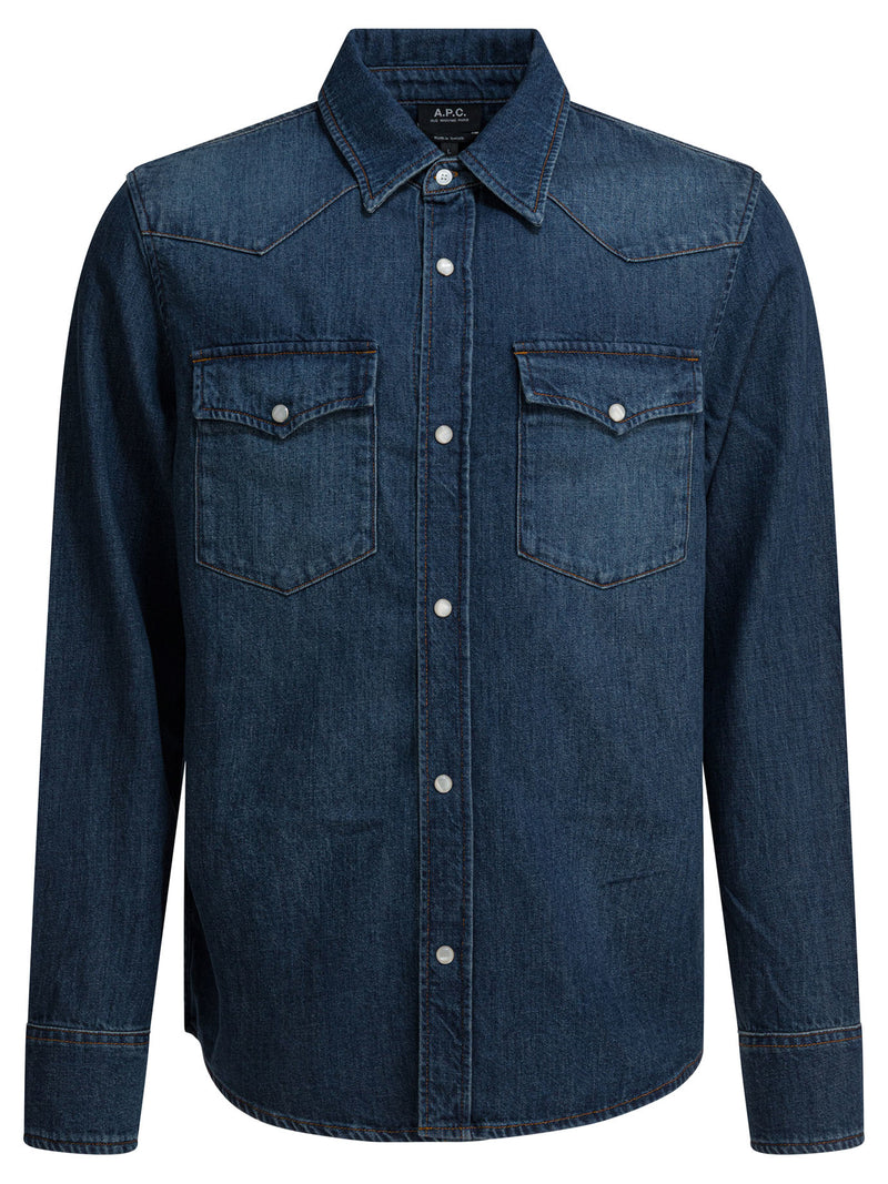 A.P.C. A.P.C. Western Denim Shirt Blue Men - World Class Fashion