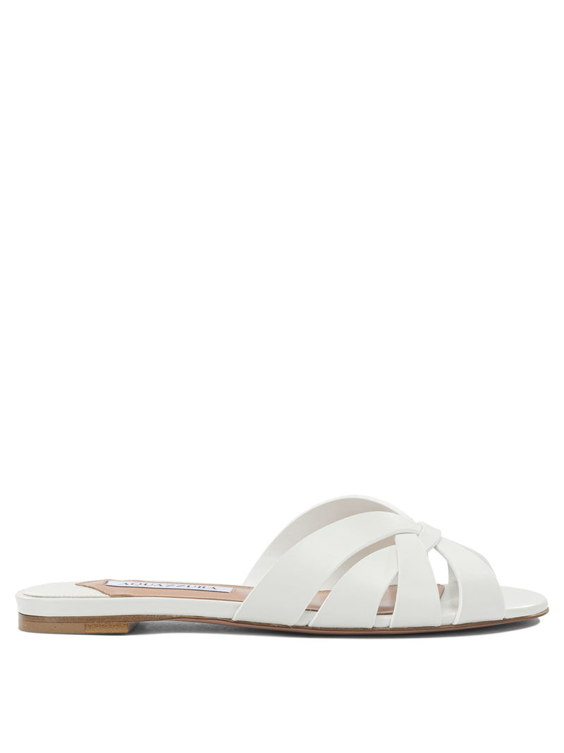 Aquazzura Aquazzura Copacabana Slide White Women - World Class Fashion