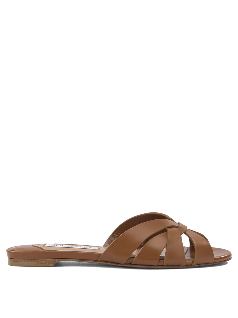 Aquazzura Aquazzura Copacabana Slide Brown Women - World Class Fashion