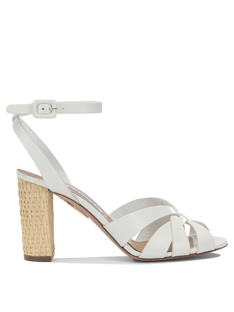 Aquazzura Aquazzura Copacabana 85mm Heeled Sandals White - World Class Fashion